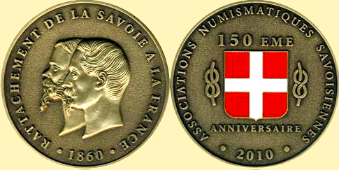 Médaille du 150ème anniversaire du rattachement de la Savoie à la France